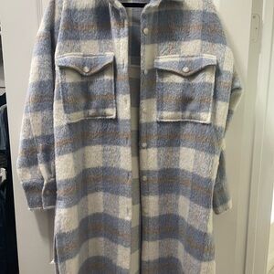 Vici - Casey Pocketed Plaid Button Down Shacket